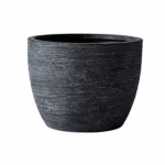 4.5" Textured Matte Ceramic Pot, Black, 1 - Piece